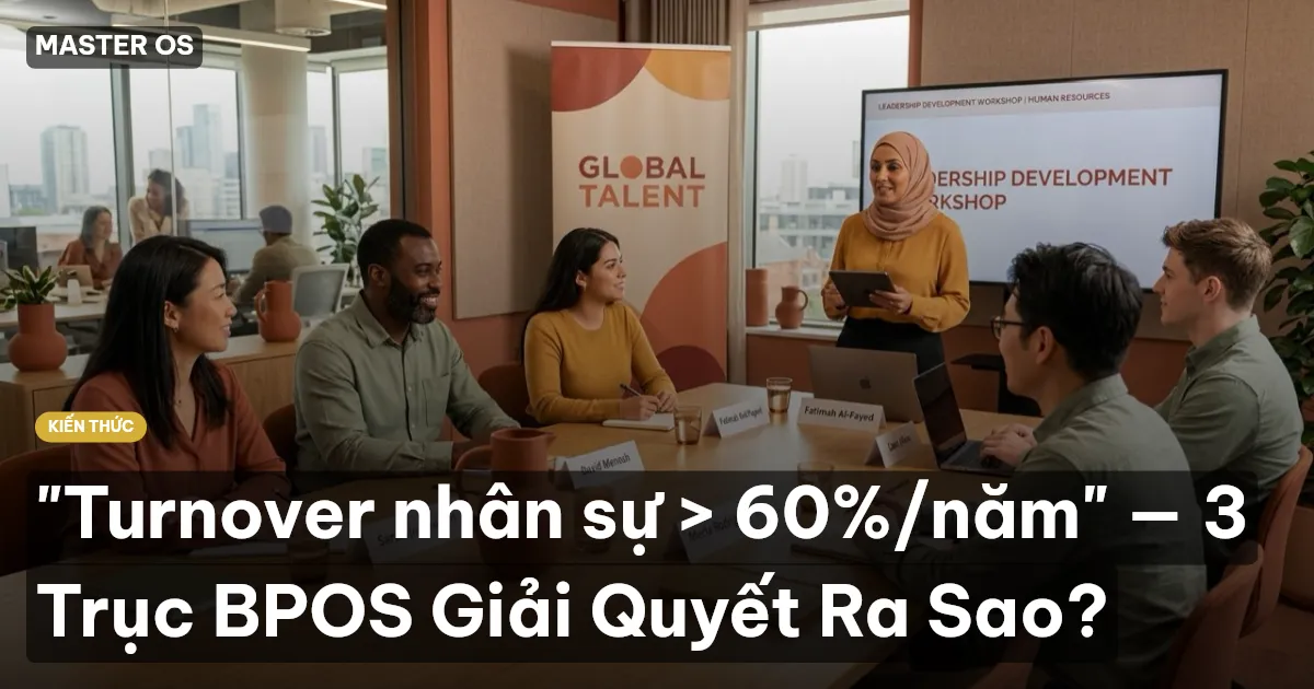 "Turnover nhân sự > 60%/năm" — 3 Trục BPOS Giải Quyết Ra Sao?