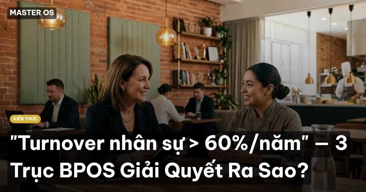 "Turnover nhân sự > 60%/năm" — 3 Trục BPOS Giải Quyết Ra Sao?