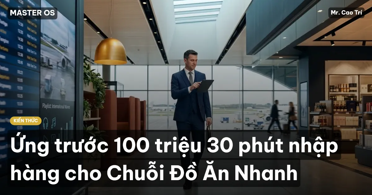 Ứng trước 100 triệu 30 phút nhập hàng cho Chuỗi Đồ Ăn Nhanh