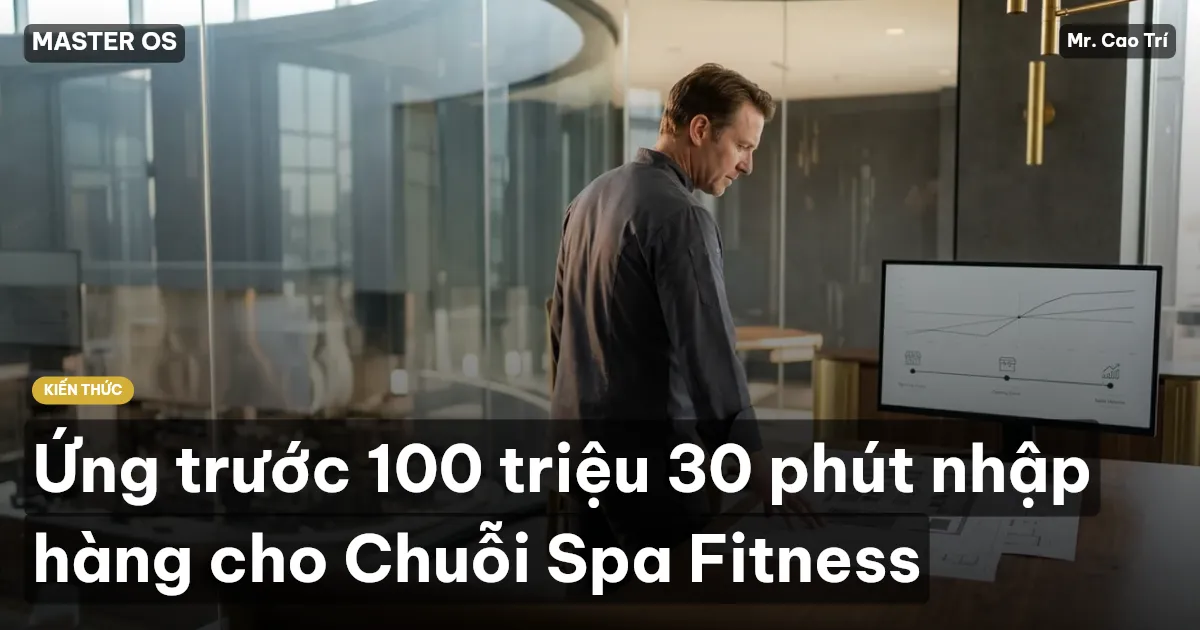 Ứng trước 100 triệu 30 phút nhập hàng cho Chuỗi Spa Fitness