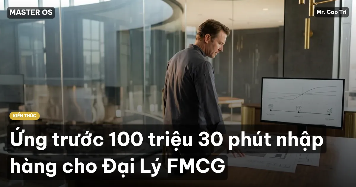 Ứng trước 100 triệu 30 phút nhập hàng cho Đại Lý FMCG