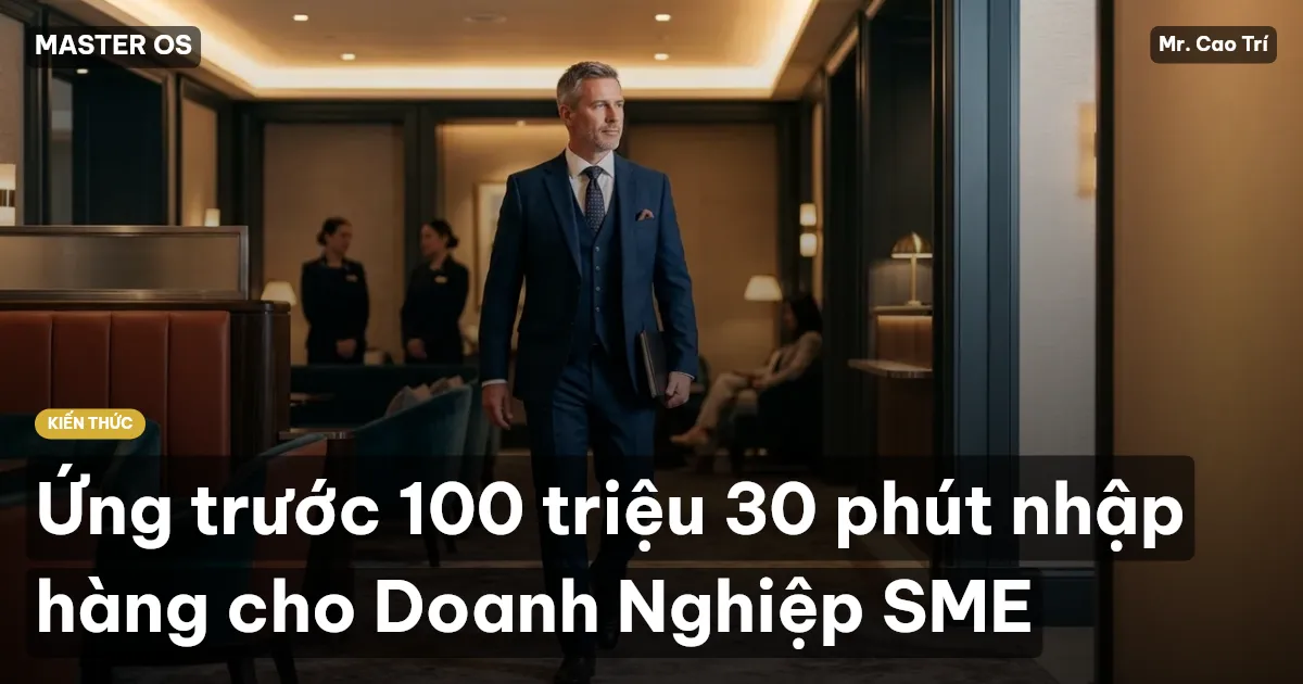 Ứng trước 100 triệu 30 phút nhập hàng cho Doanh Nghiệp SME