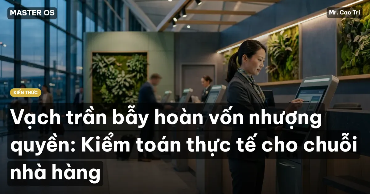 Vạch trần bẫy hoàn vốn nhượng quyền: Kiểm toán thực tế cho chuỗi nhà hàng