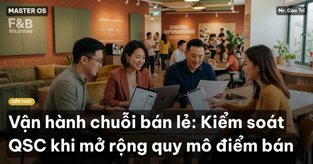 Vận hành chuỗi bán lẻ: Kiểm soát QSC khi mở rộng quy mô điểm bán