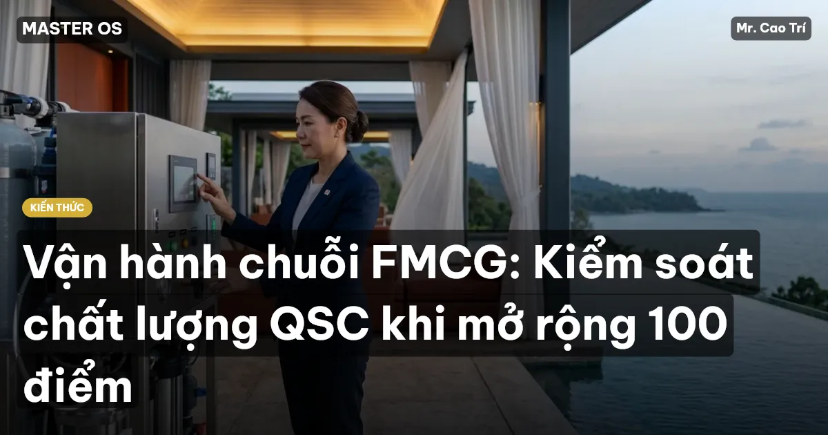 Vận hành chuỗi FMCG: Kiểm soát chất lượng QSC khi mở rộng 100 điểm