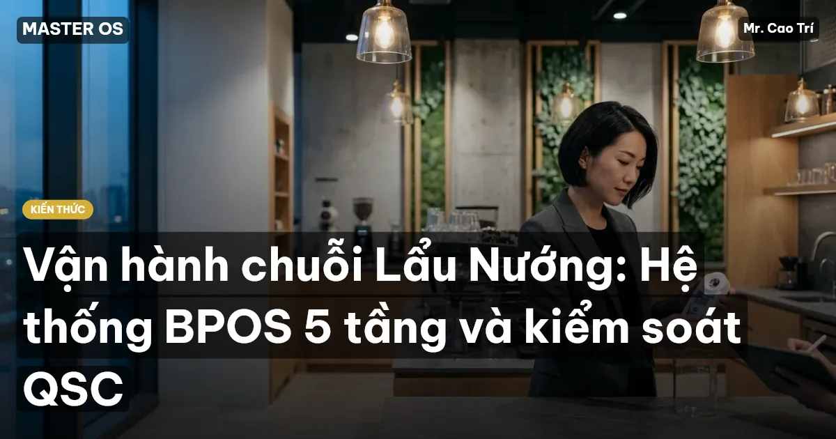 Vận hành chuỗi Lẩu Nướng: Hệ thống BPOS 5 tầng và kiểm soát QSC