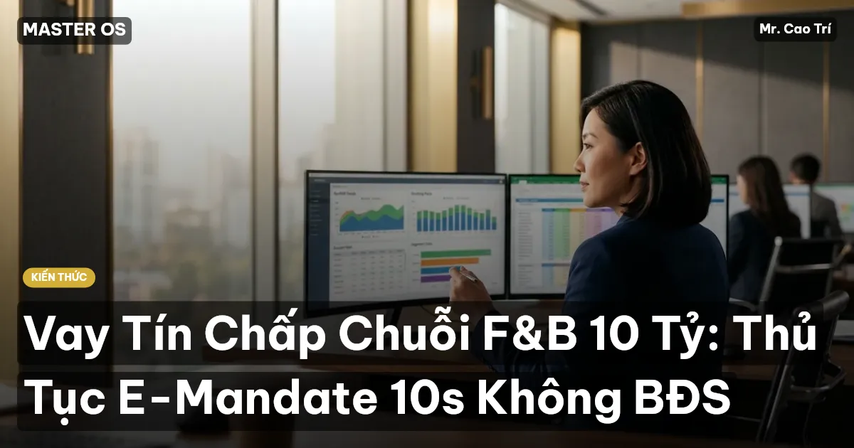 Vay Tín Chấp Chuỗi F&B 10 Tỷ: Thủ Tục E-Mandate 10s Không BĐS