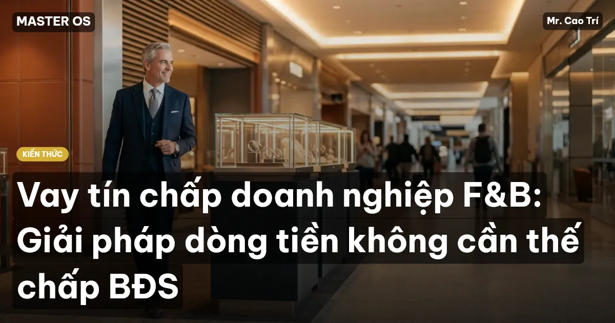 Vay tín chấp doanh nghiệp F&B: Giải pháp dòng tiền không cần thế chấp BĐS