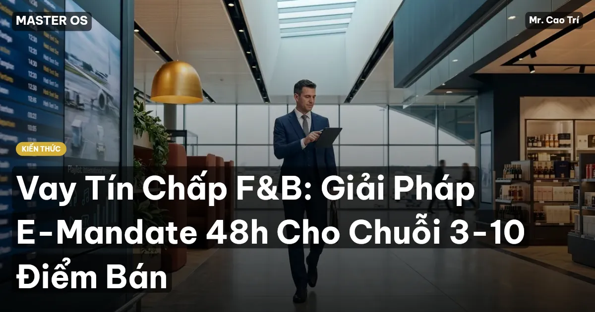 Vay Tín Chấp F&B: Giải Pháp E-Mandate 48h Cho Chuỗi 3-10 Điểm Bán