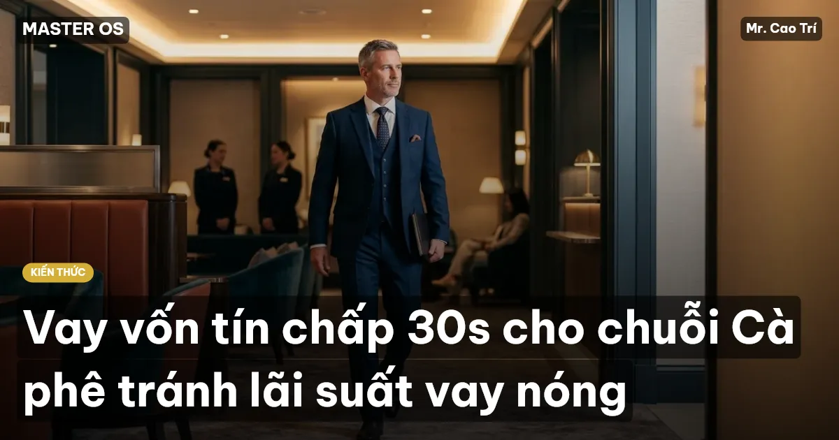 Vay vốn tín chấp 30s cho chuỗi Cà phê tránh lãi suất vay nóng