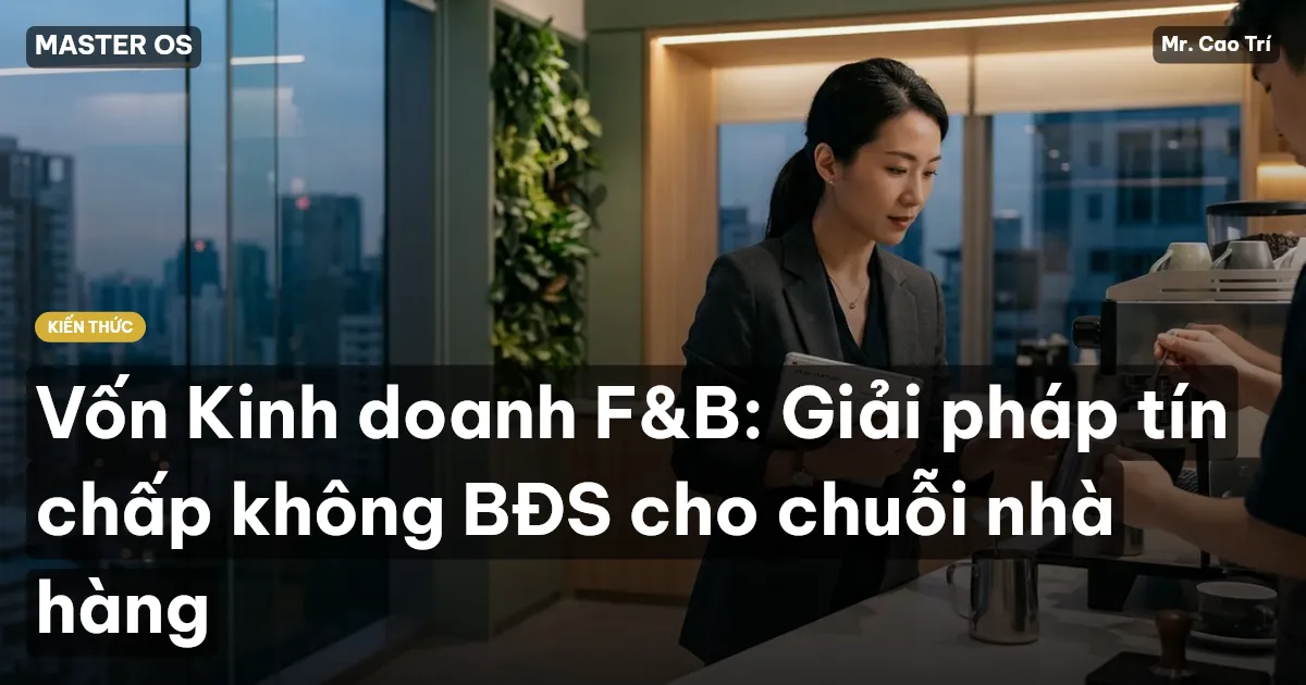 Vốn Kinh doanh F&B: Giải pháp tín chấp không BĐS cho chuỗi nhà hàng