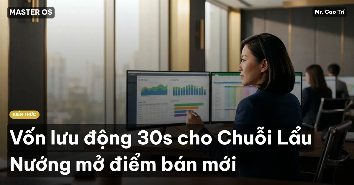 Vốn lưu động 30s cho Chuỗi Lẩu Nướng mở điểm bán mới