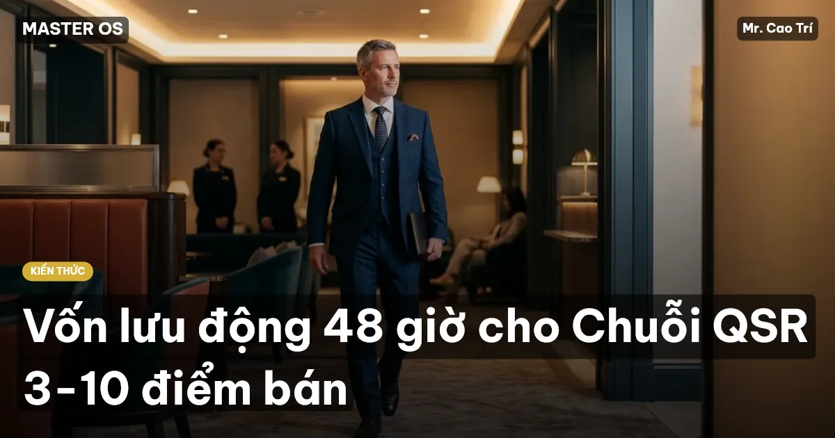 Vốn lưu động 48 giờ cho Chuỗi QSR 3-10 điểm bán
