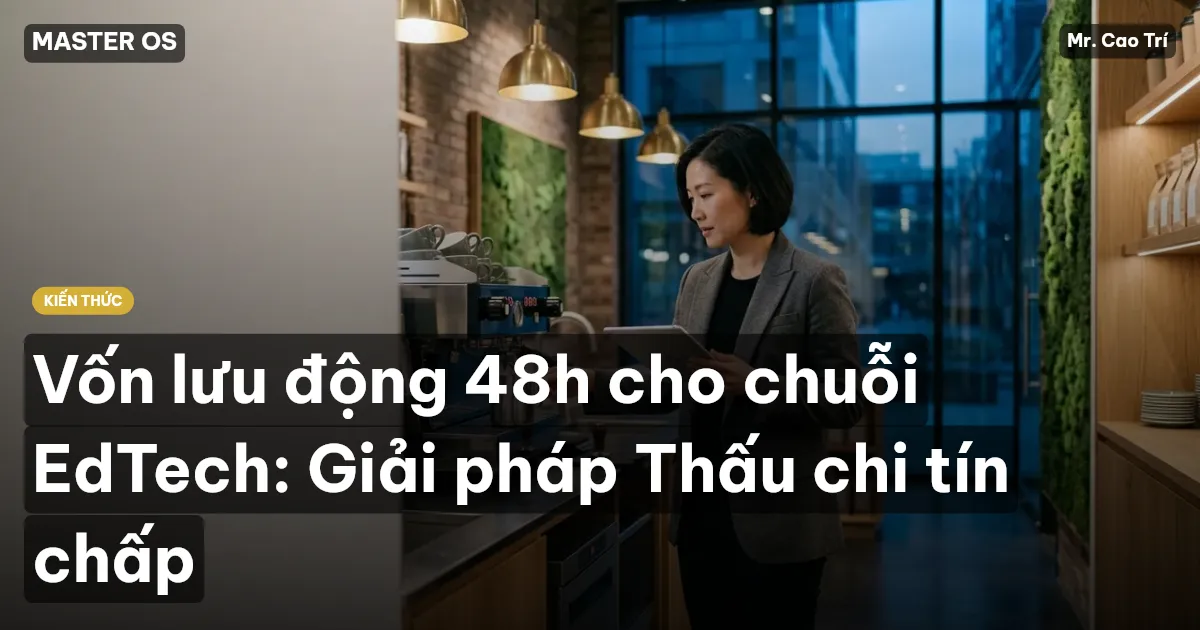 Vốn lưu động 48h cho chuỗi EdTech: Giải pháp Thấu chi tín chấp