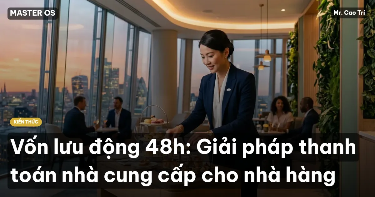 Vốn lưu động 48h: Giải pháp thanh toán nhà cung cấp cho nhà hàng