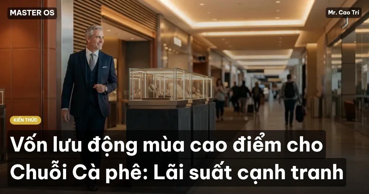 Vốn lưu động mùa cao điểm cho Chuỗi Cà phê: Lãi suất cạnh tranh