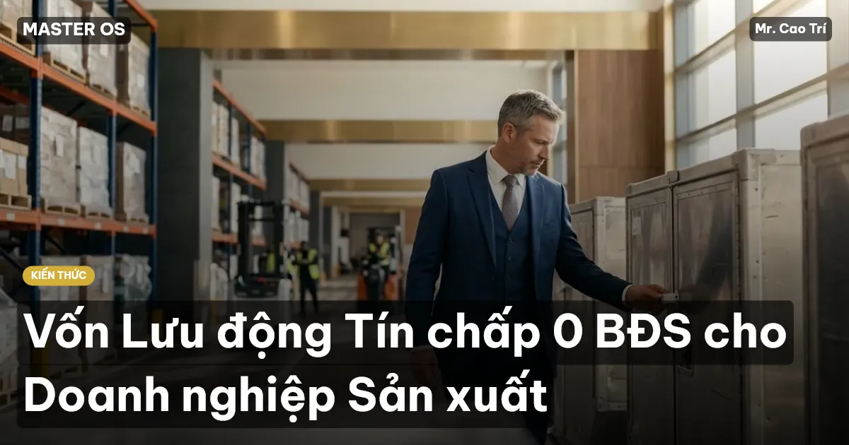 Vốn Lưu động Tín chấp 0 BĐS cho Doanh nghiệp Sản xuất
