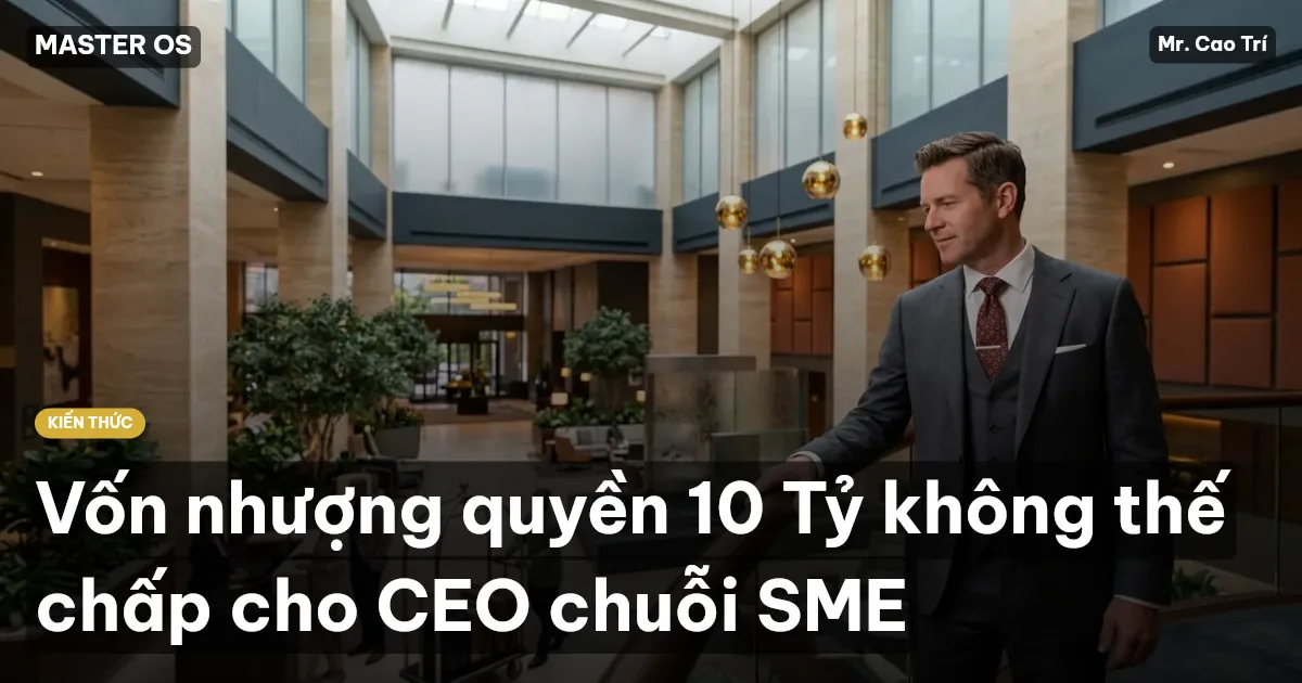 Vốn nhượng quyền 10 Tỷ không thế chấp cho CEO chuỗi SME