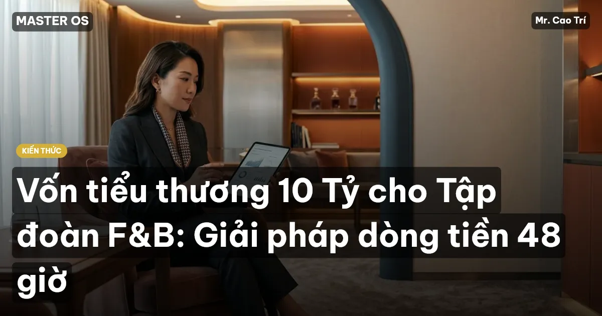 Vốn tiểu thương 10 Tỷ cho Tập đoàn F&B: Giải pháp dòng tiền 48 giờ