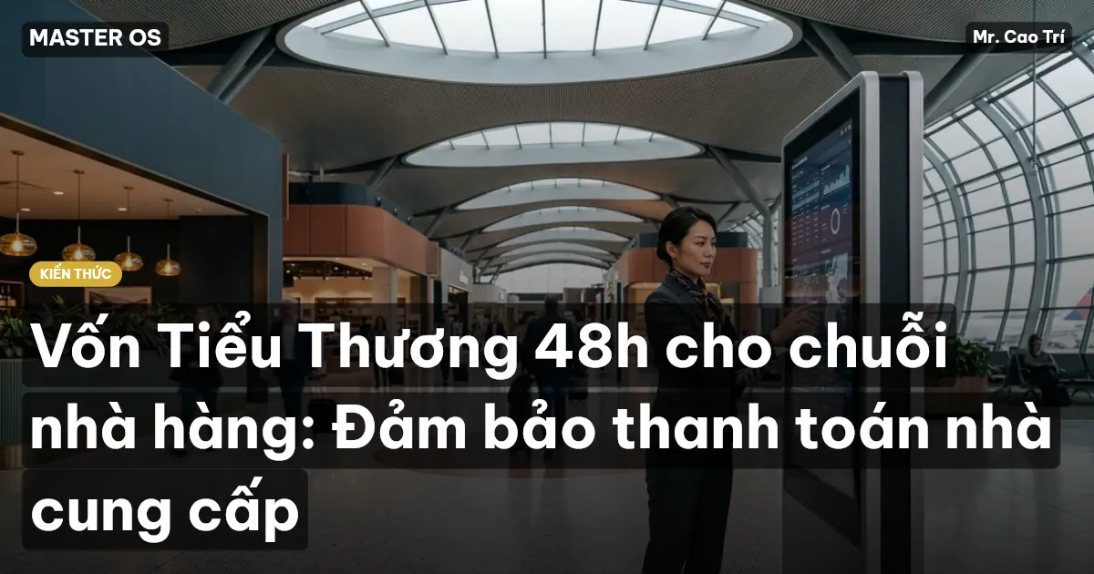 Vốn Tiểu Thương 48h cho chuỗi nhà hàng: Đảm bảo thanh toán nhà cung cấp