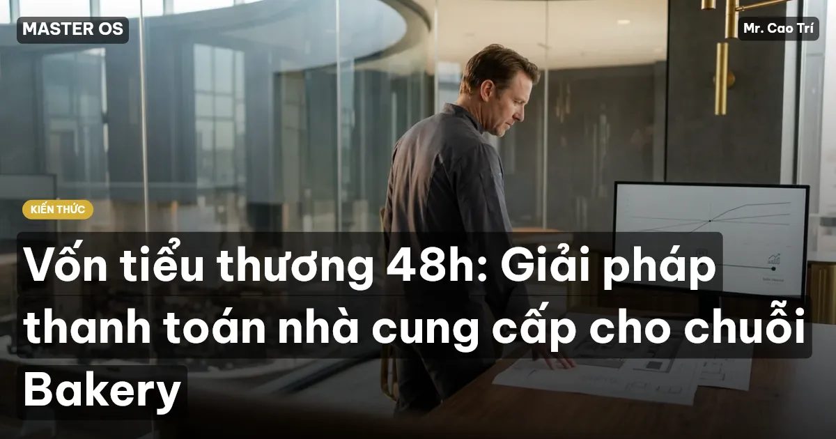 Vốn tiểu thương 48h: Giải pháp thanh toán nhà cung cấp cho chuỗi Bakery
