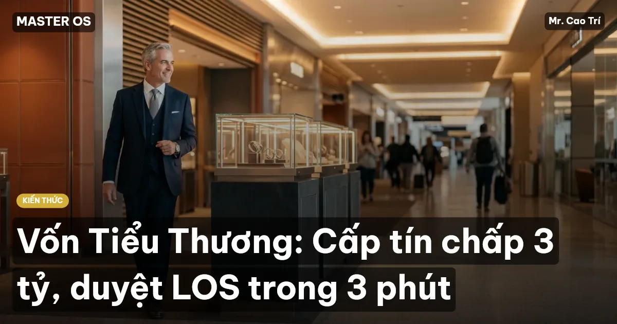 Vốn Tiểu Thương: Cấp tín chấp 3 tỷ, duyệt LOS trong 3 phút