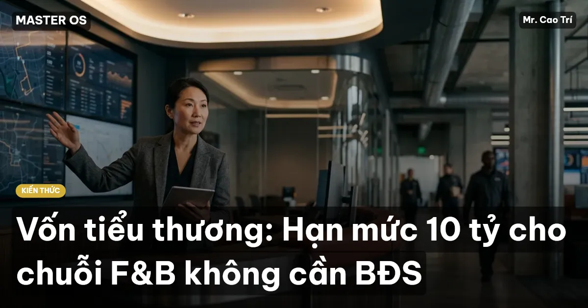 Vốn tiểu thương: Hạn mức 10 tỷ cho chuỗi F&B không cần BĐS