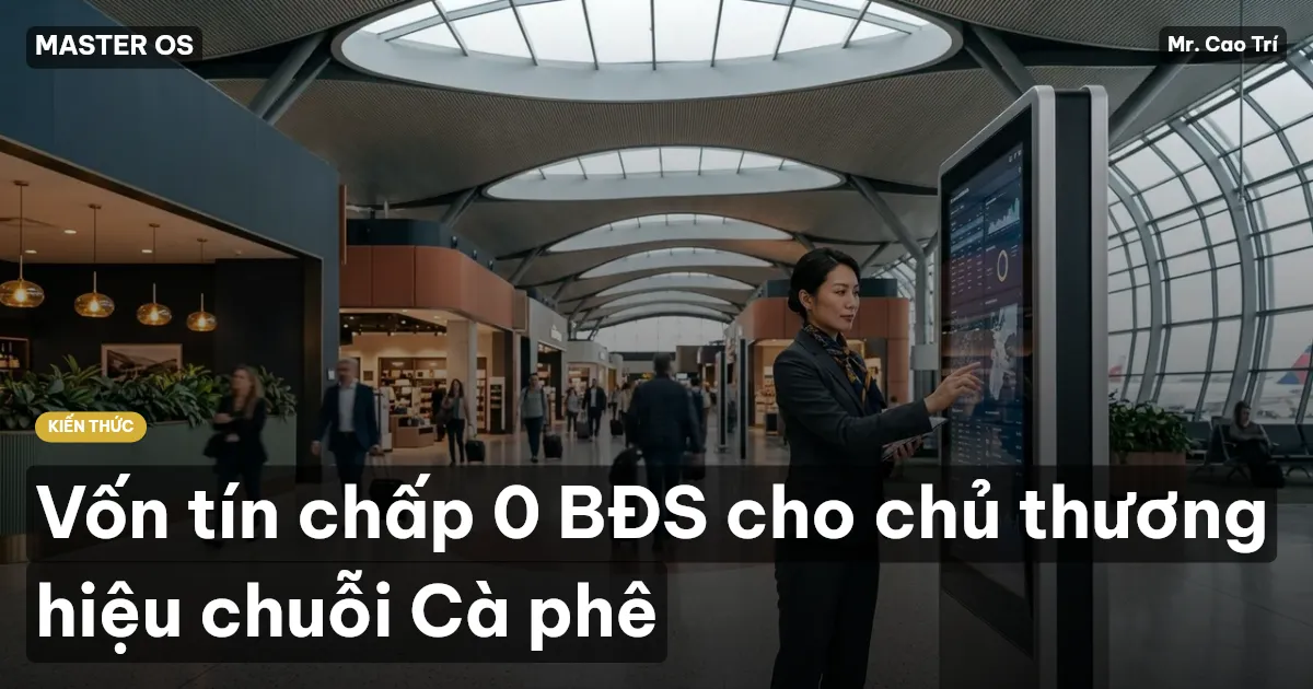 Vốn tín chấp 0 BĐS cho chủ thương hiệu chuỗi Cà phê
