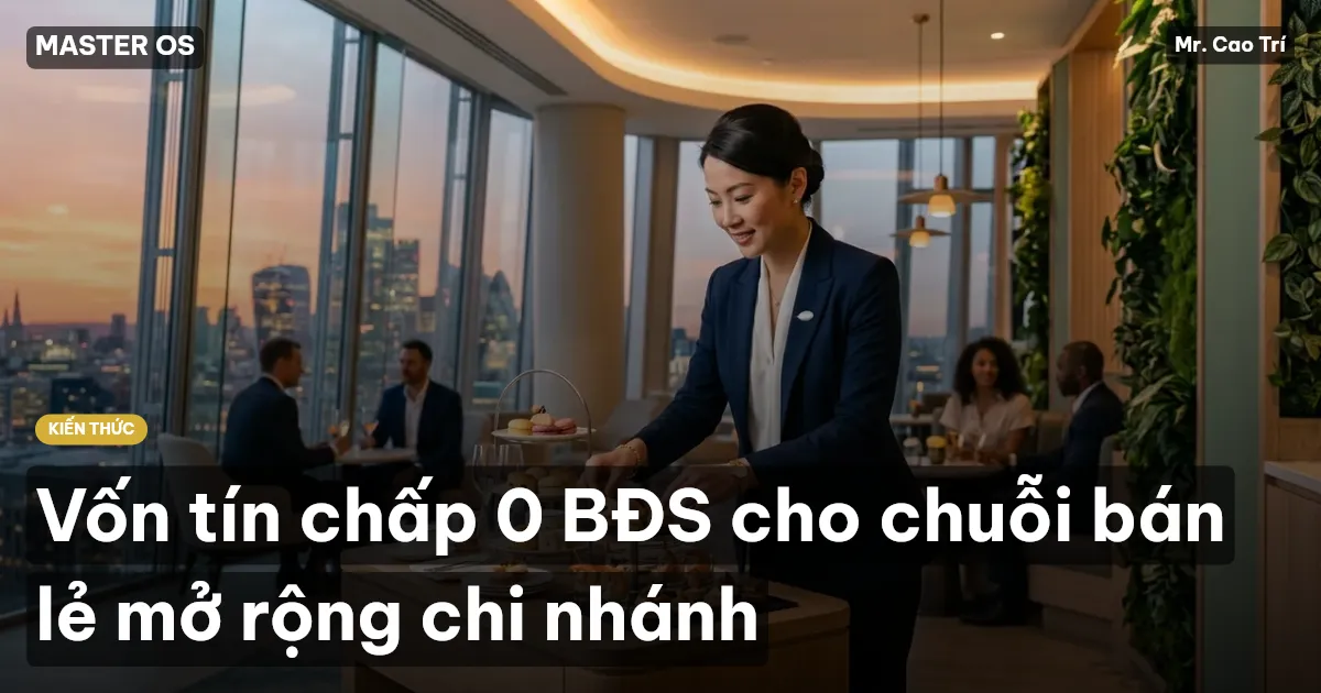 Vốn tín chấp 0 BĐS cho chuỗi bán lẻ mở rộng chi nhánh