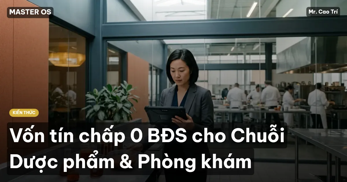 Vốn tín chấp 0 BĐS cho Chuỗi Dược phẩm & Phòng khám
