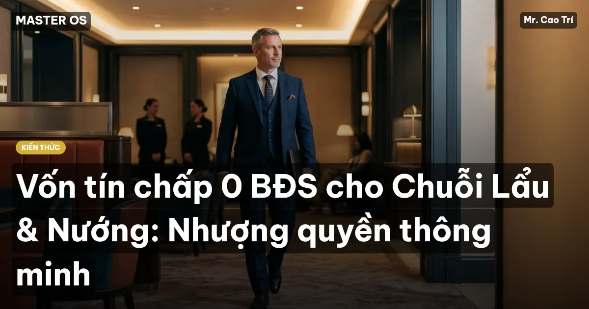 Vốn tín chấp 0 BĐS cho Chuỗi Lẩu & Nướng: Nhượng quyền thông minh