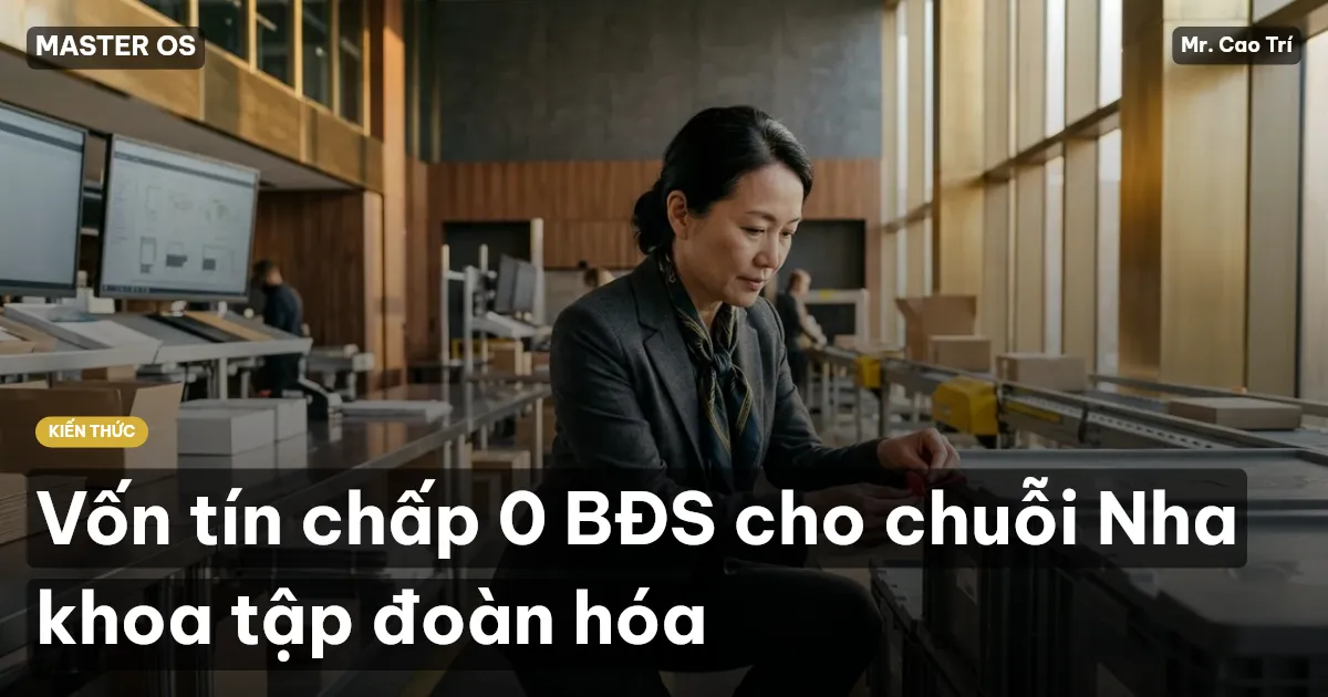 Vốn tín chấp 0 BĐS cho chuỗi Nha khoa tập đoàn hóa