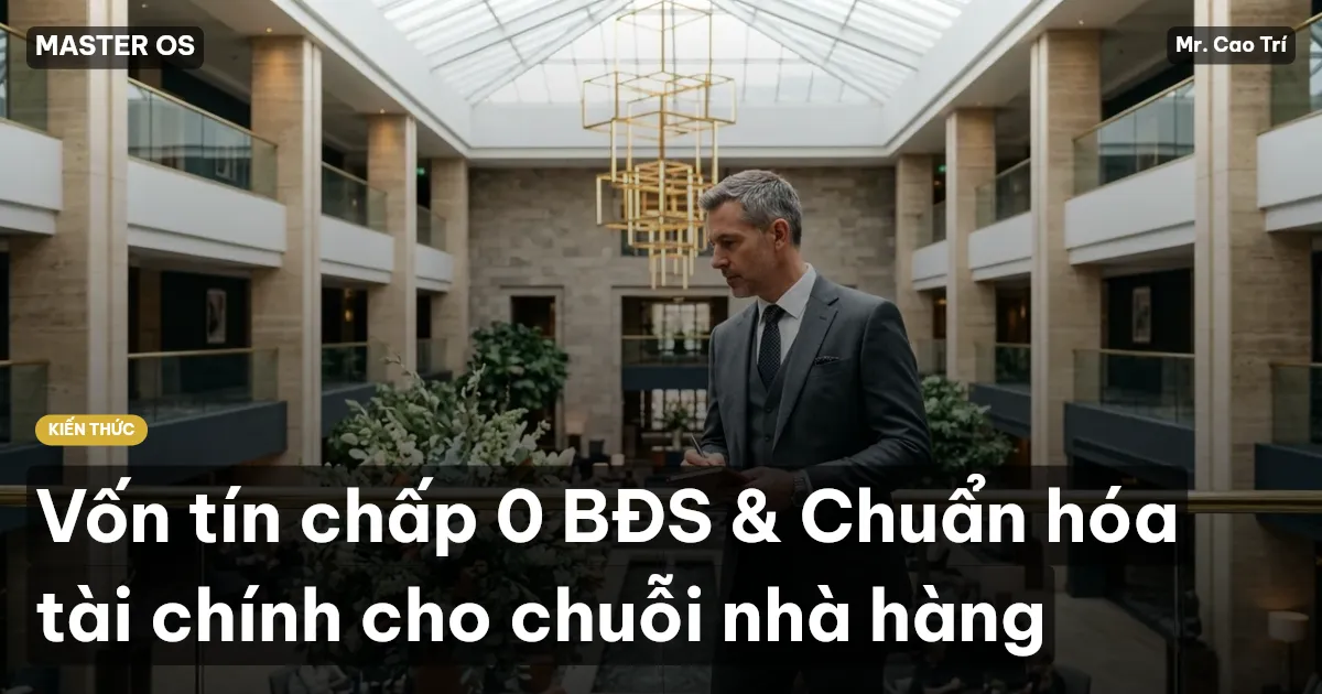 Vốn tín chấp 0 BĐS & Chuẩn hóa tài chính cho chuỗi nhà hàng