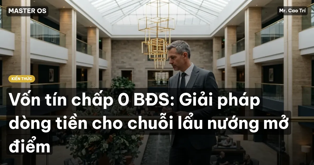 Vốn tín chấp 0 BĐS: Giải pháp dòng tiền cho chuỗi lẩu nướng mở điểm