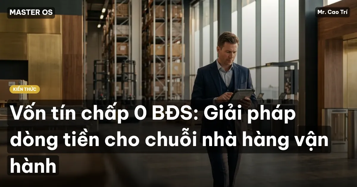 Vốn tín chấp 0 BĐS: Giải pháp dòng tiền cho chuỗi nhà hàng vận hành