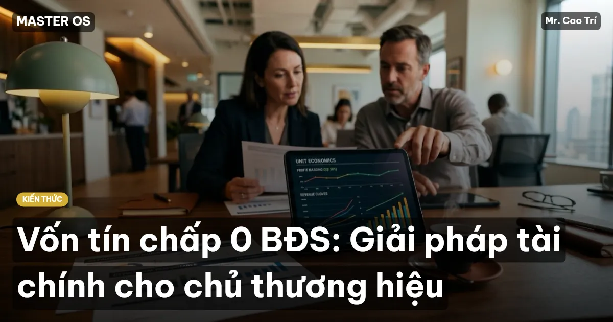 Vốn tín chấp 0 BĐS: Giải pháp tài chính cho chủ thương hiệu