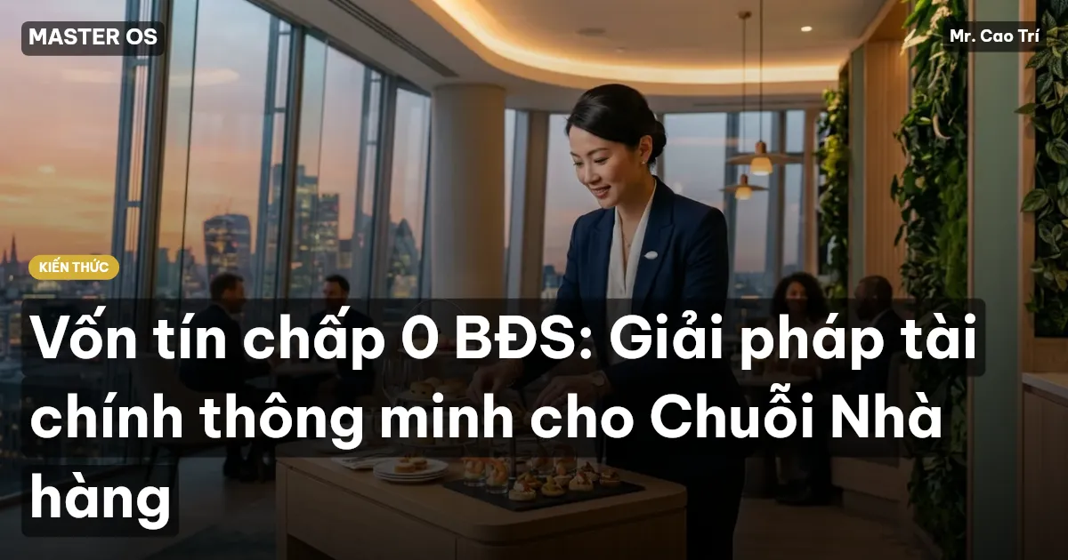 Vốn tín chấp 0 BĐS: Giải pháp tài chính thông minh cho Chuỗi Nhà hàng