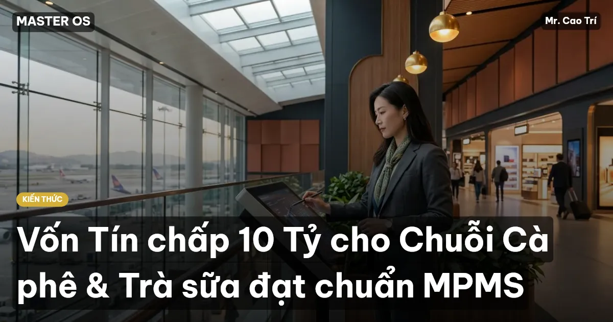 Vốn Tín chấp 10 Tỷ cho Chuỗi Cà phê & Trà sữa đạt chuẩn MPMS