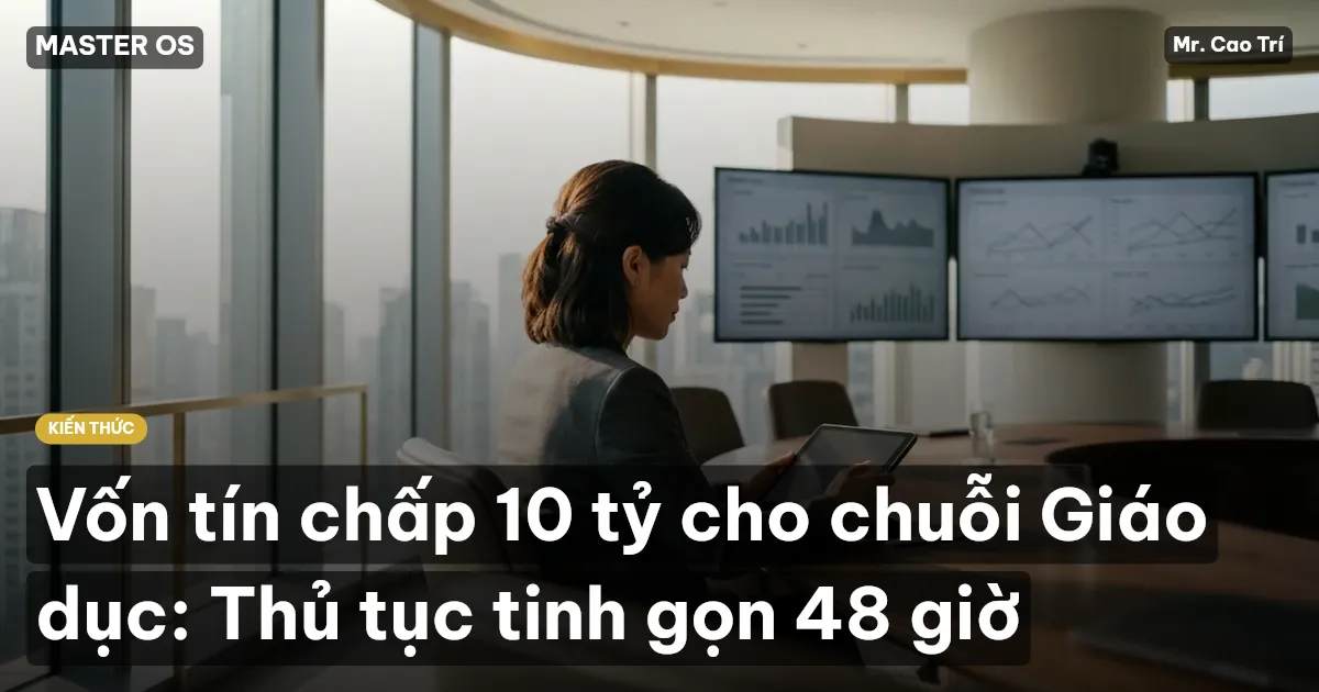 Vốn tín chấp 10 tỷ cho chuỗi Giáo dục: Thủ tục tinh gọn 48 giờ