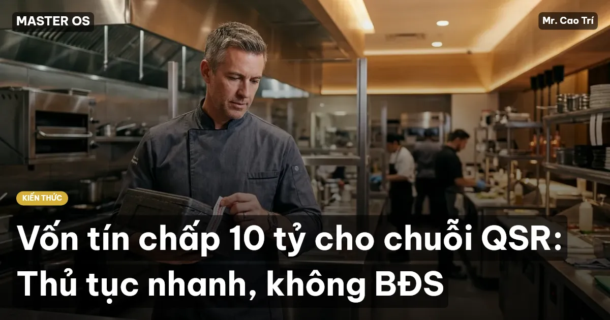 Vốn tín chấp 10 tỷ cho chuỗi QSR: Thủ tục nhanh, không BĐS