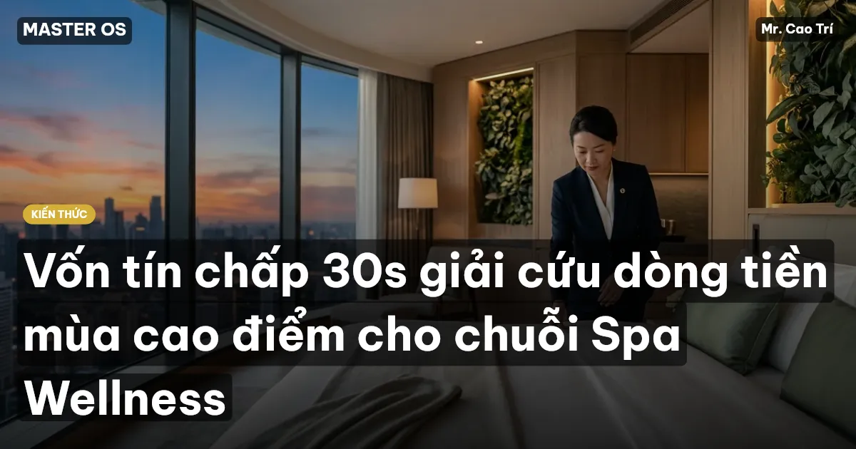 Vốn tín chấp 30s giải cứu dòng tiền mùa cao điểm cho chuỗi Spa Wellness