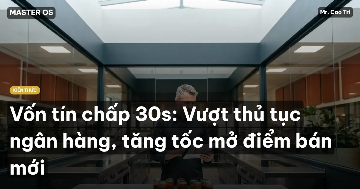 Vốn tín chấp 30s: Vượt thủ tục ngân hàng, tăng tốc mở điểm bán mới