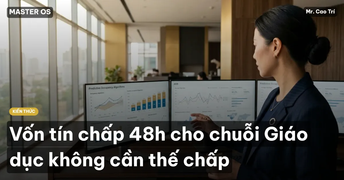 Vốn tín chấp 48h cho chuỗi Giáo dục không cần thế chấp