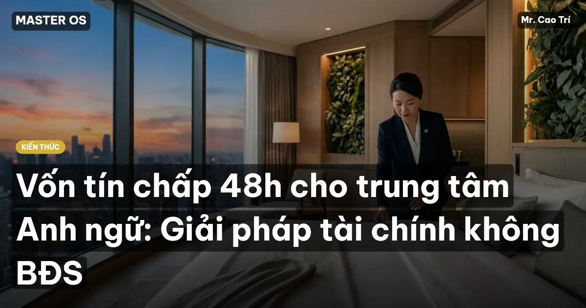 Vốn tín chấp 48h cho trung tâm Anh ngữ: Giải pháp tài chính không BĐS