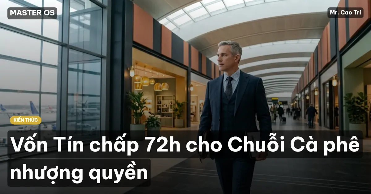 Vốn Tín chấp 72h cho Chuỗi Cà phê nhượng quyền