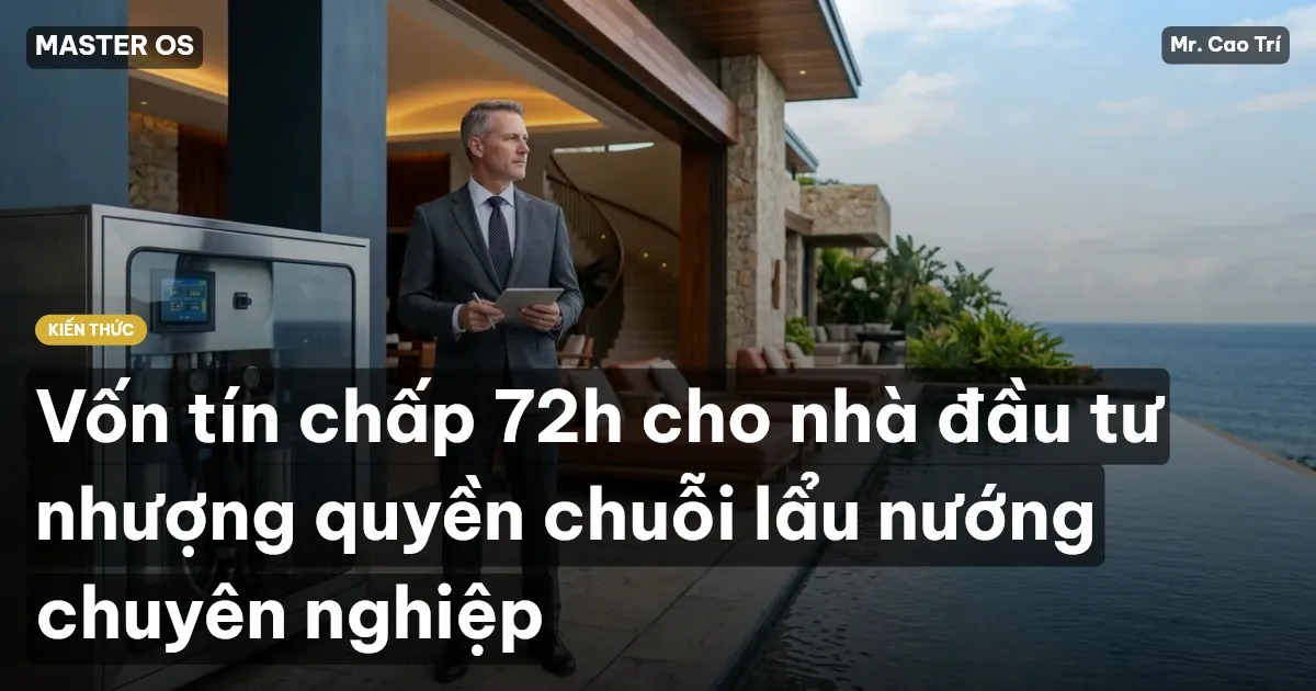Vốn tín chấp 72h cho nhà đầu tư nhượng quyền chuỗi lẩu nướng chuyên nghiệp