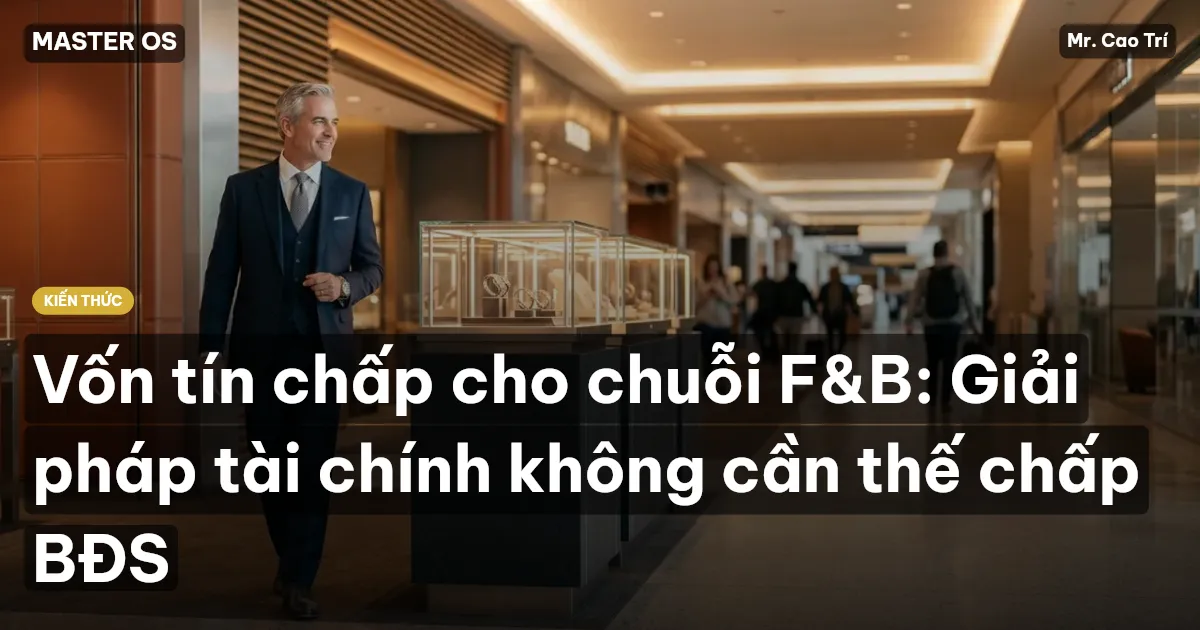 Vốn tín chấp cho chuỗi F&B: Giải pháp tài chính không cần thế chấp BĐS