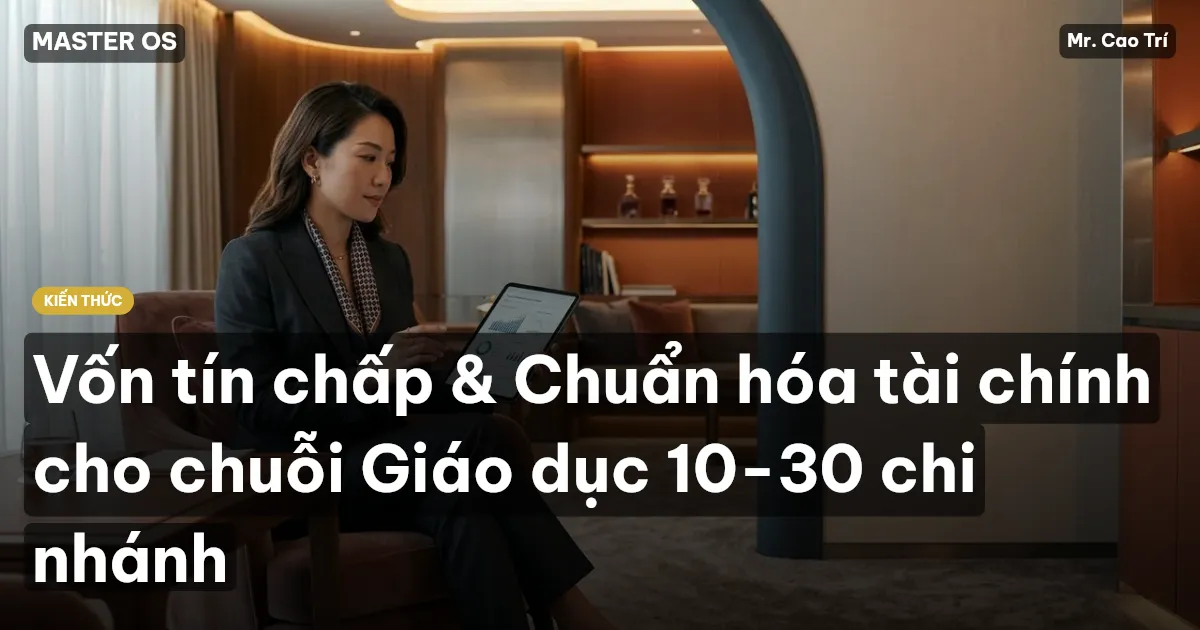 Vốn tín chấp & Chuẩn hóa tài chính cho chuỗi Giáo dục 10-30 chi nhánh