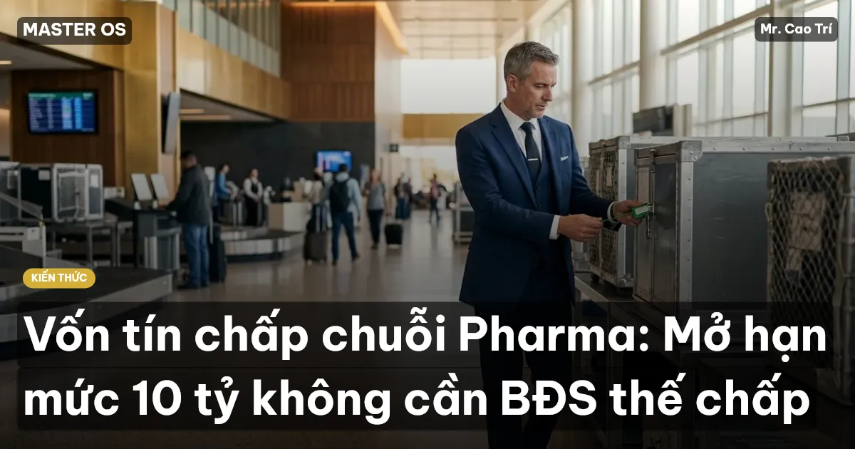 Vốn tín chấp chuỗi Pharma: Mở hạn mức 10 tỷ không cần BĐS thế chấp