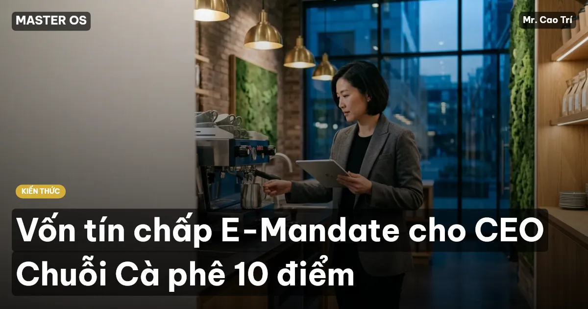 Vốn tín chấp E-Mandate cho CEO Chuỗi Cà phê 10 điểm